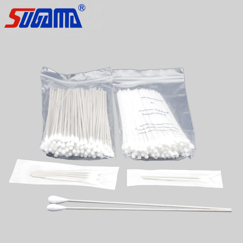 China Customized Medical Disposable Plastic Stick Sterile Cotton